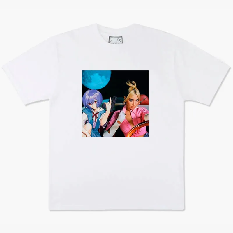 Animecore Aesthetic Rei Ayanami and Dua Lipa T-Shirt