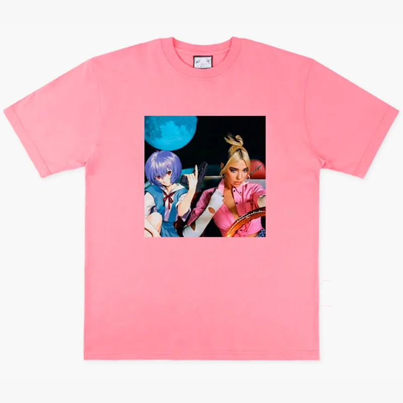 Animecore Aesthetic Rei Ayanami and Dua Lipa T-Shirt