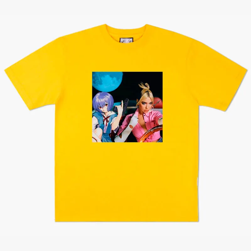 Animecore Aesthetic Rei Ayanami and Dua Lipa T-Shirt