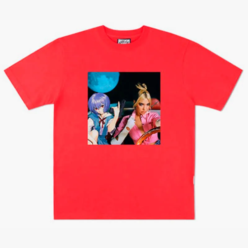 Animecore Aesthetic Rei Ayanami and Dua Lipa T-Shirt