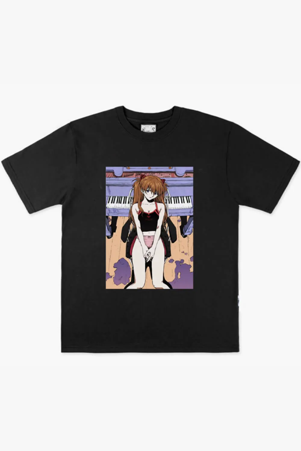 Asuka Langle and Piano Aesthetic Anime T-Shirt