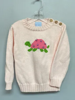 Bella Bliss Size 18M Pink Turtles Cotton Infant Girls Sweaters & Vests