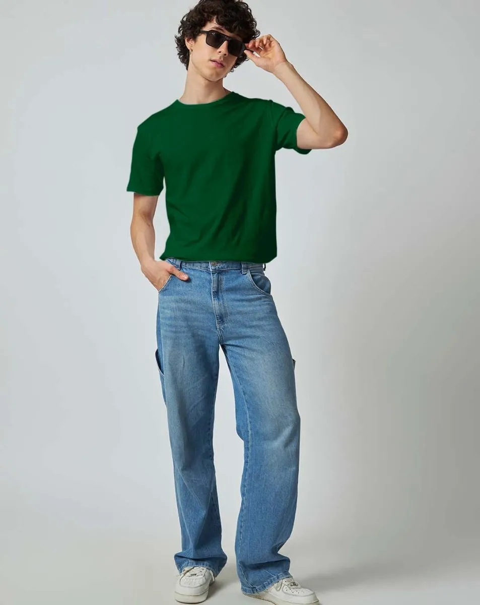 Bottle Green plain T-shirt