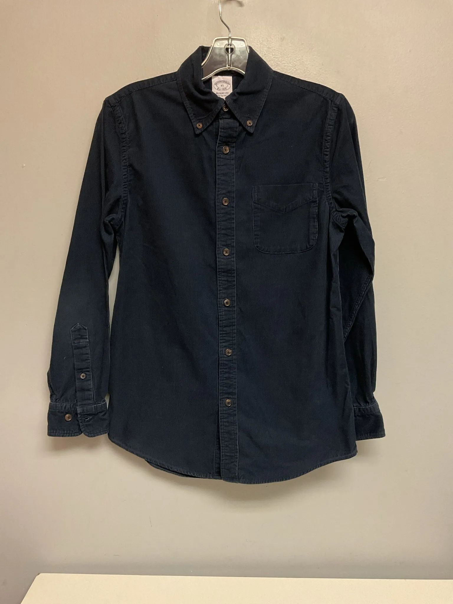 Brooks Brothers Size 14 Navy Ribbed Corduroy Big Boys Shirts & Polos