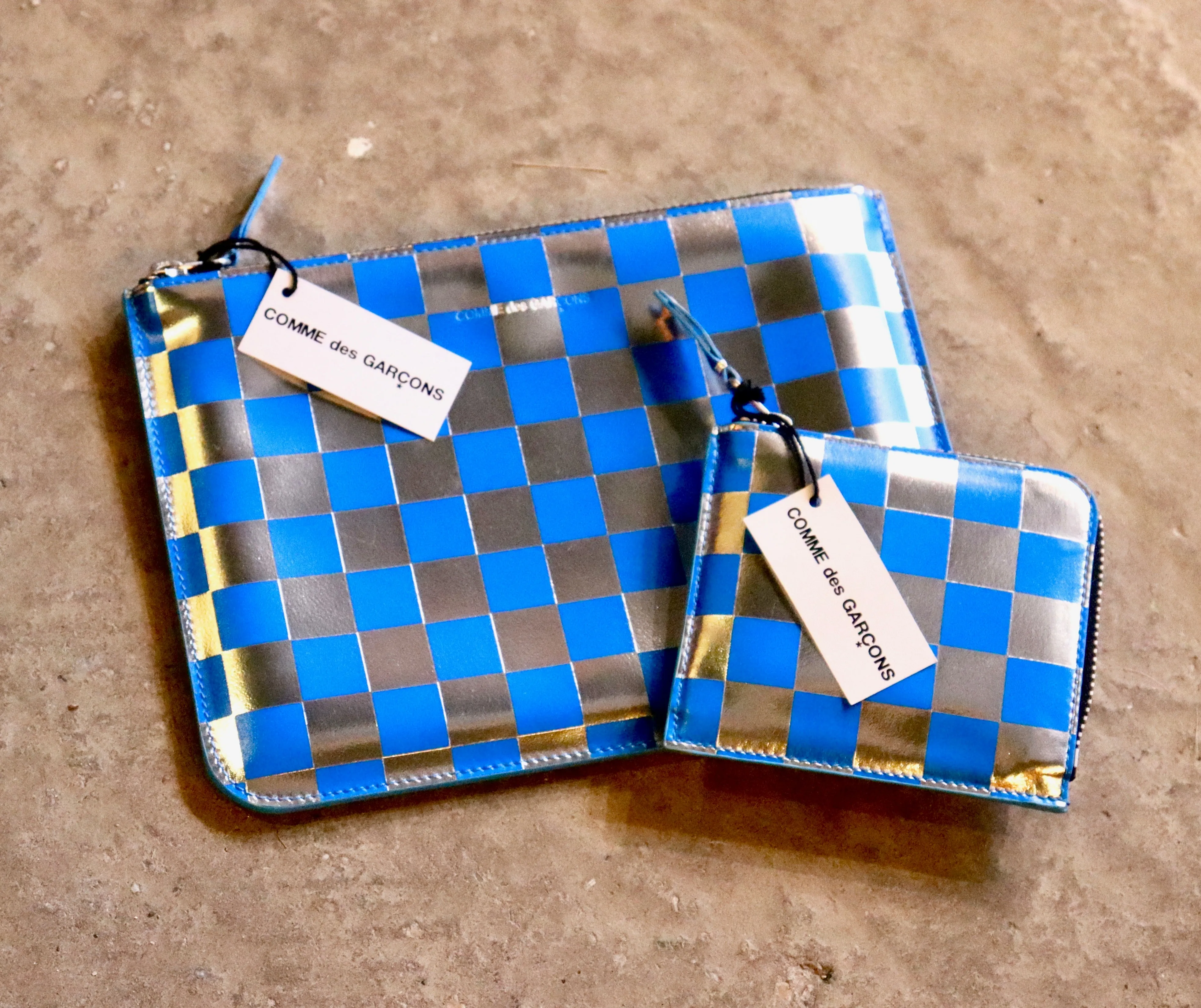 Comme des Garçons | Blue Checkered Purse