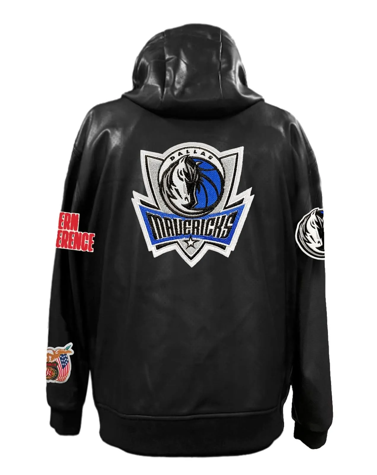 DALLAS MAVERICKS LIGHTWEIGHT VEGAN ZIP-UP HOODED JACKET