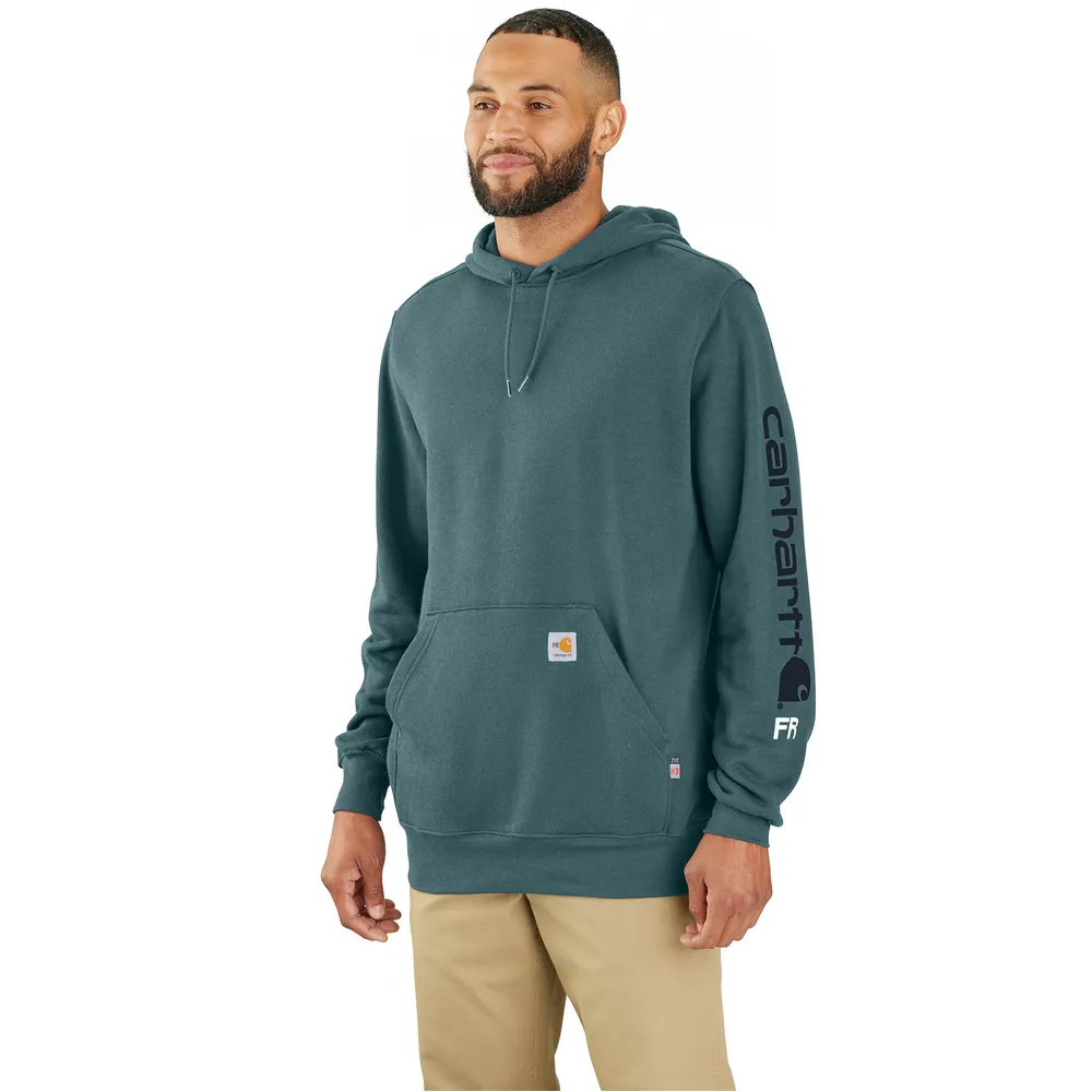 Flame Resistant Force Loose Fit Midweight Logo Sleeve Graphic Sweatshirt - GE0-Sea Pine | Carhartt 104505