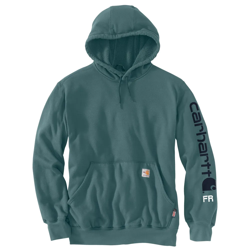 Flame Resistant Force Loose Fit Midweight Logo Sleeve Graphic Sweatshirt - GE0-Sea Pine | Carhartt 104505