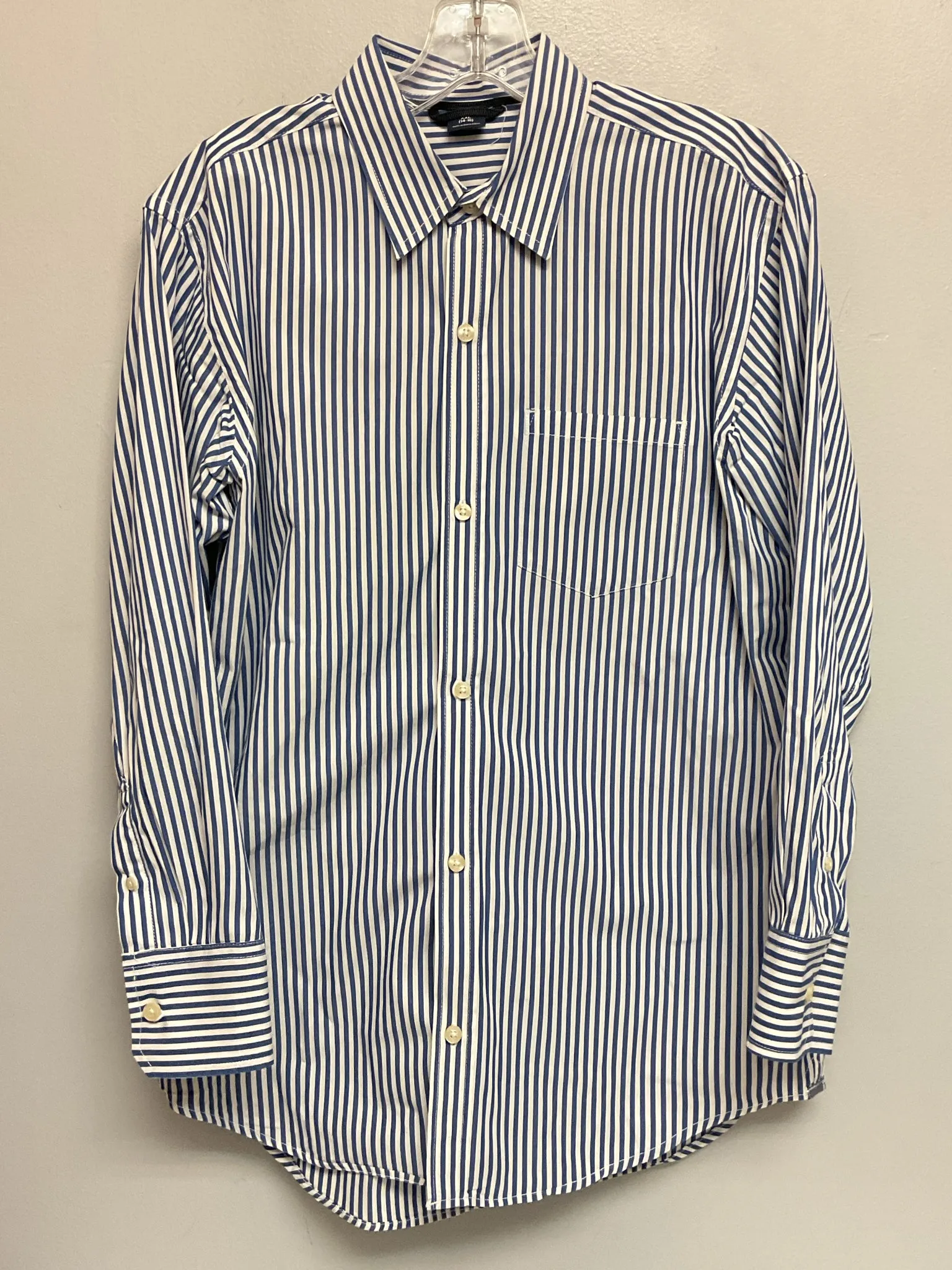 Gap Size 14 White & Blue Lines Cotton Big Boys Shirts & Polos