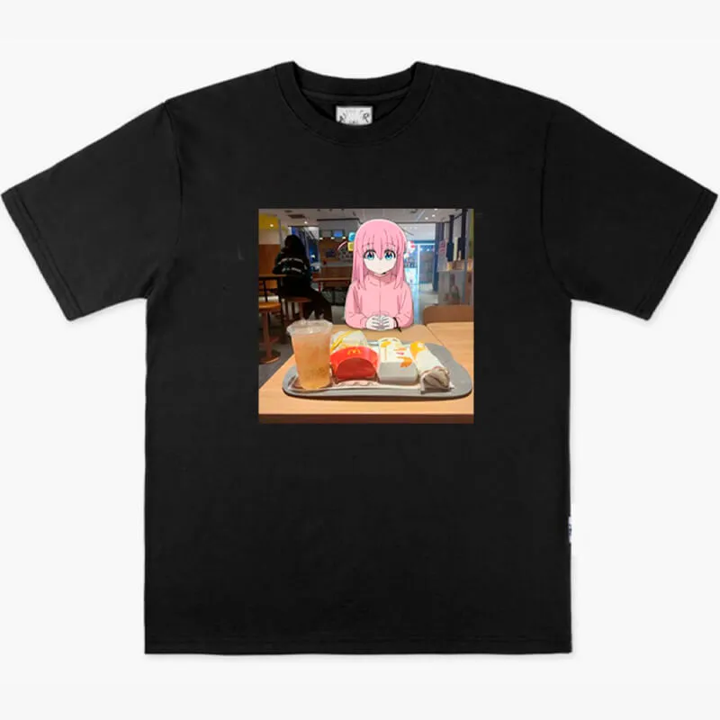 Hitori Gotoh in McDonalds IRL Animecore Tee Bocchi the Rock