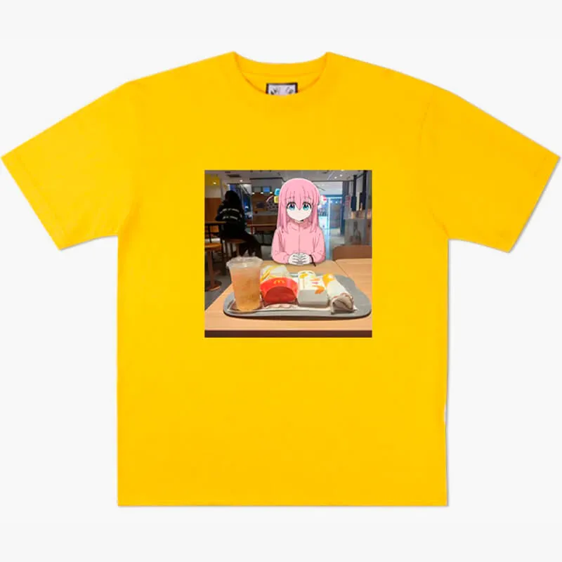 Hitori Gotoh in McDonalds IRL Animecore Tee Bocchi the Rock