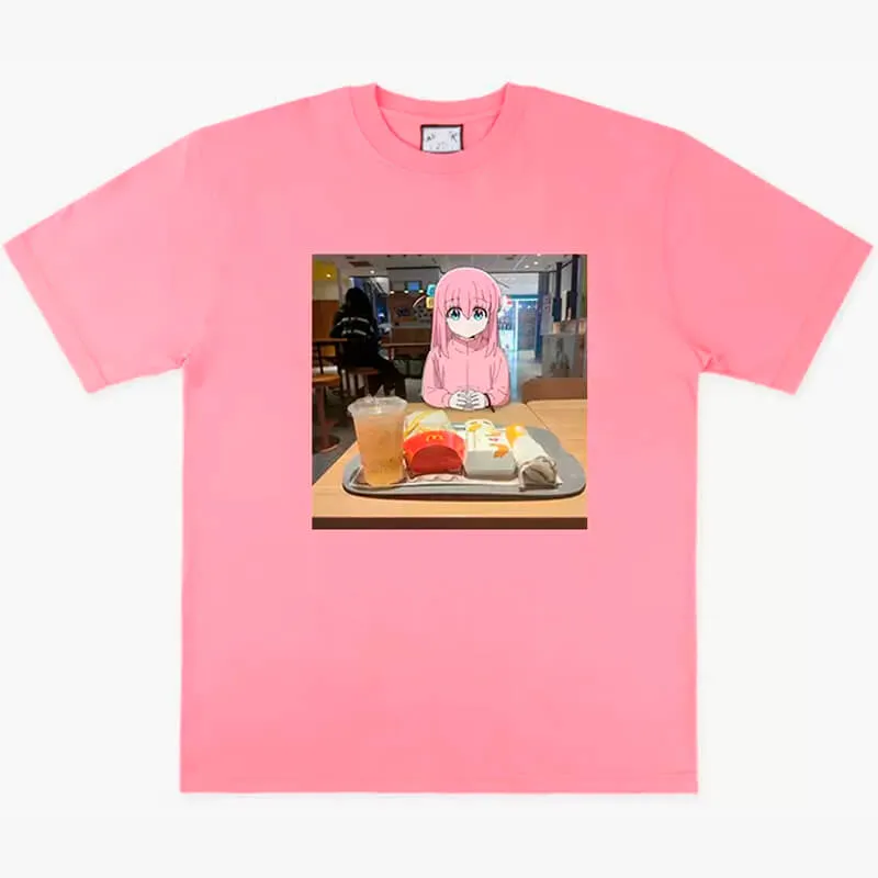Hitori Gotoh in McDonalds IRL Animecore Tee Bocchi the Rock