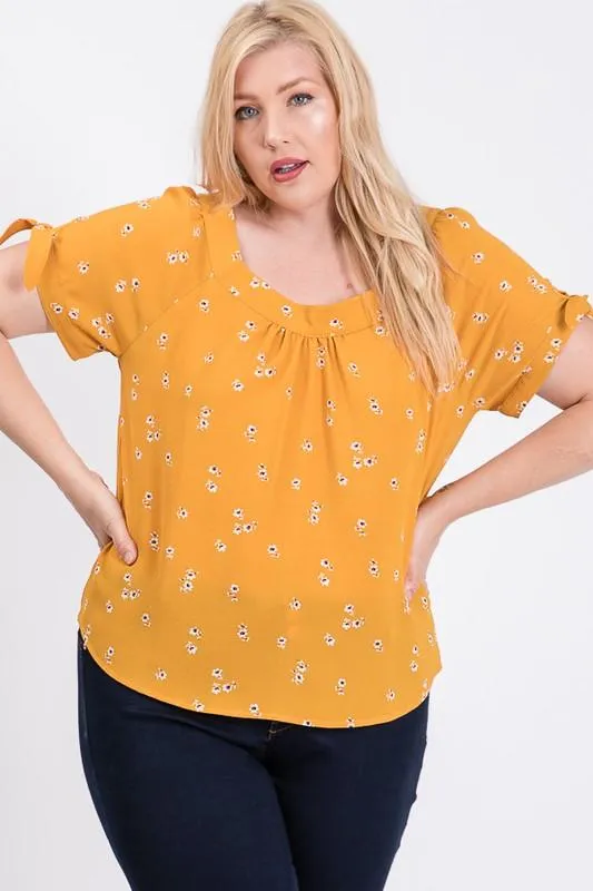 Koshibo Floral Print Top