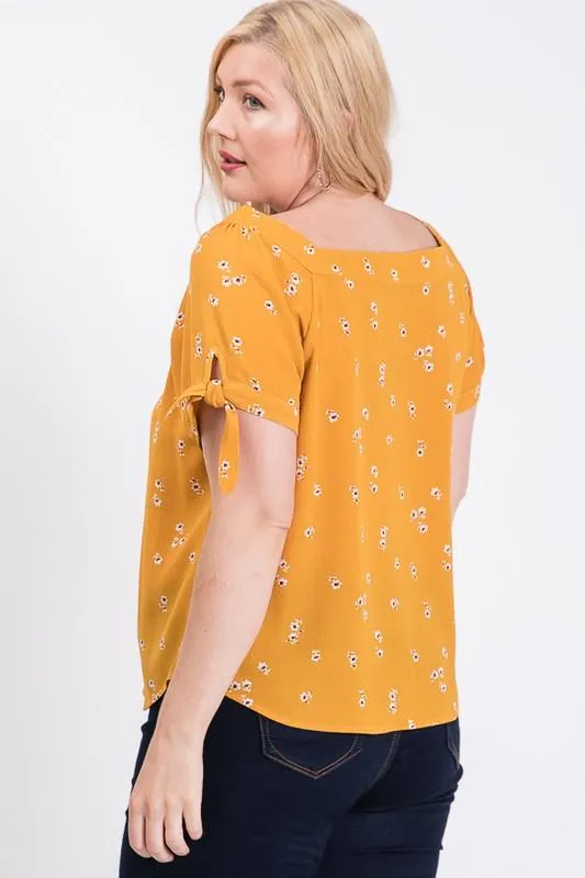 Koshibo Floral Print Top
