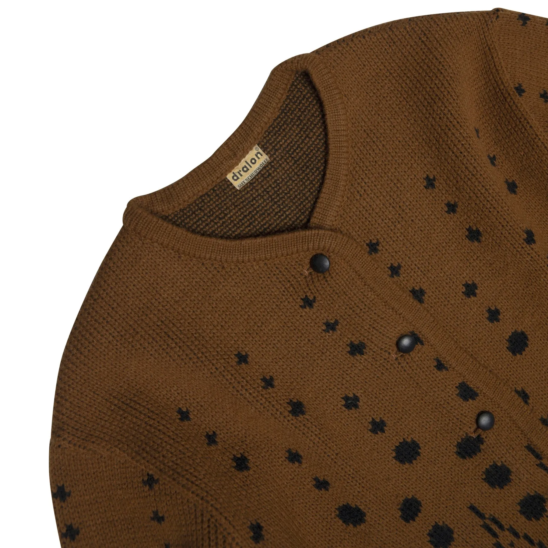 Nordic Celestial Jacquard Thermal Double Knit Cardigan