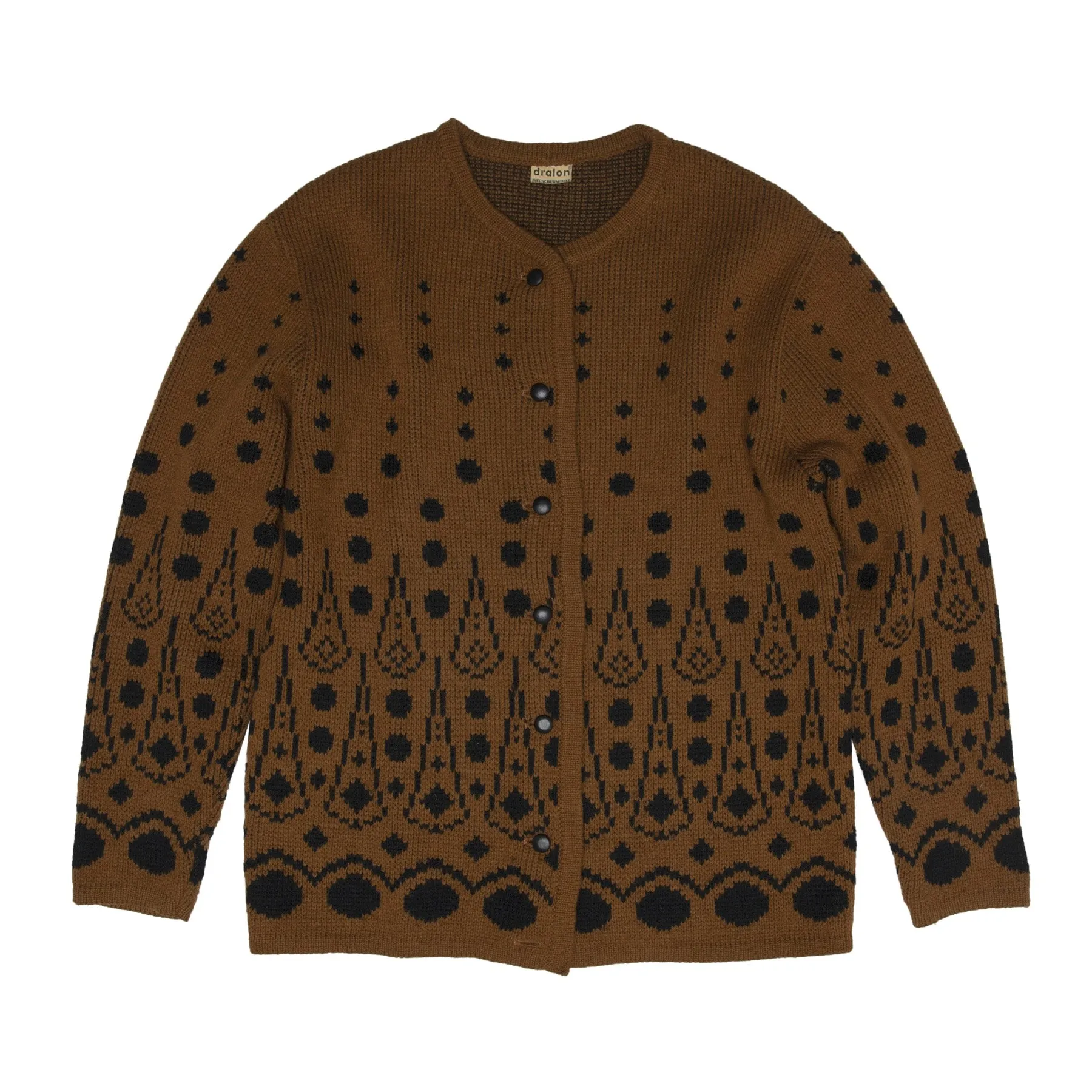 Nordic Celestial Jacquard Thermal Double Knit Cardigan