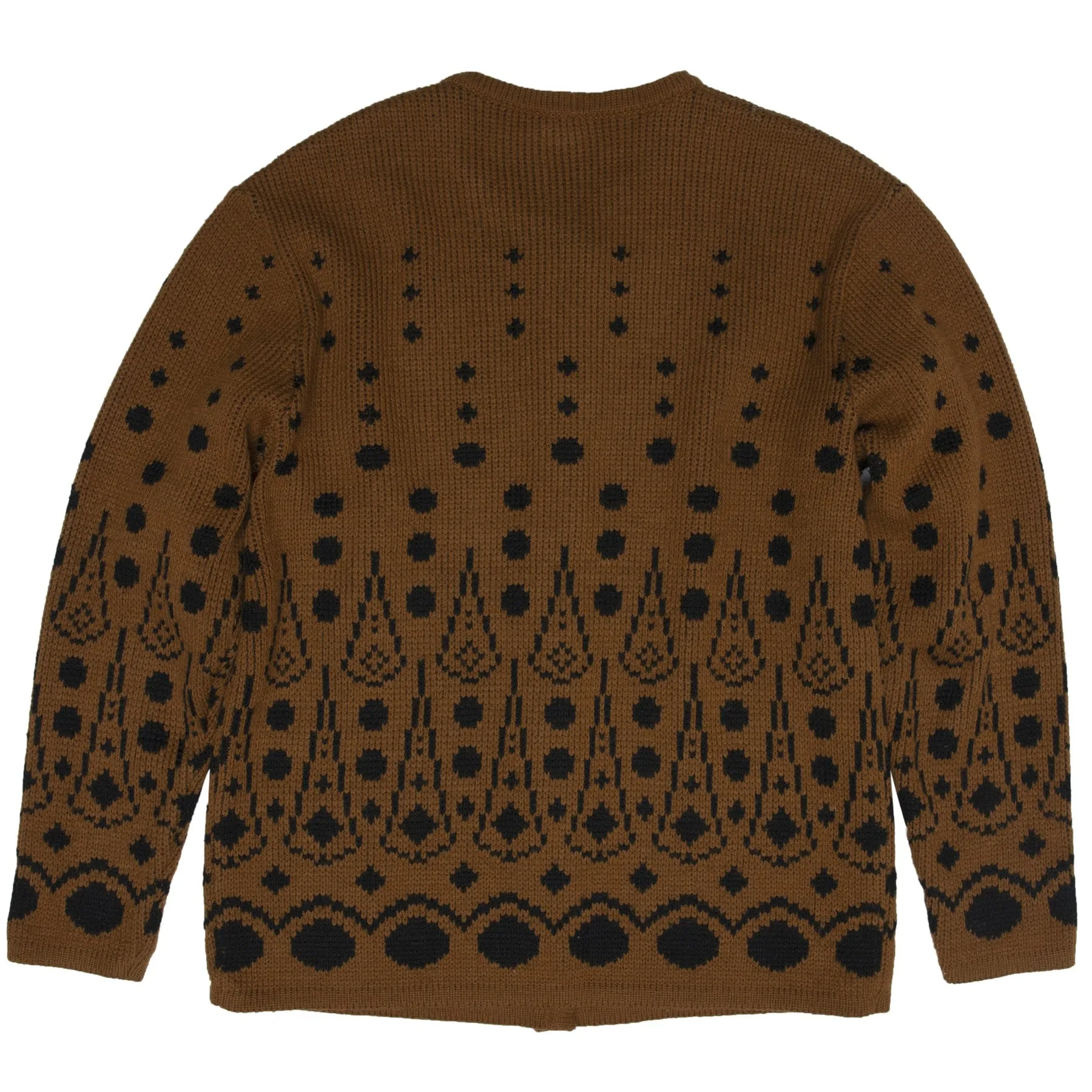 Nordic Celestial Jacquard Thermal Double Knit Cardigan