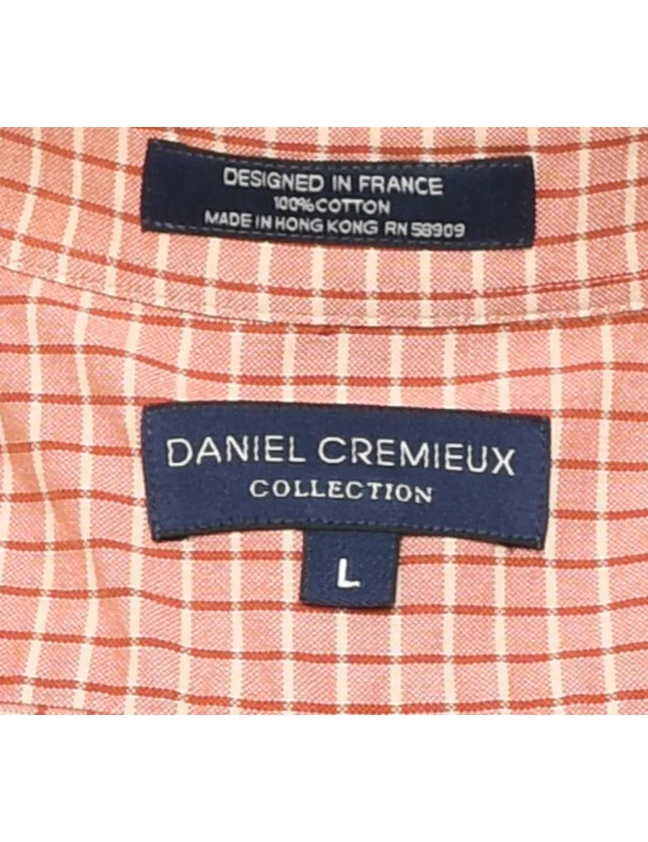 Orange Checked Shirt - L