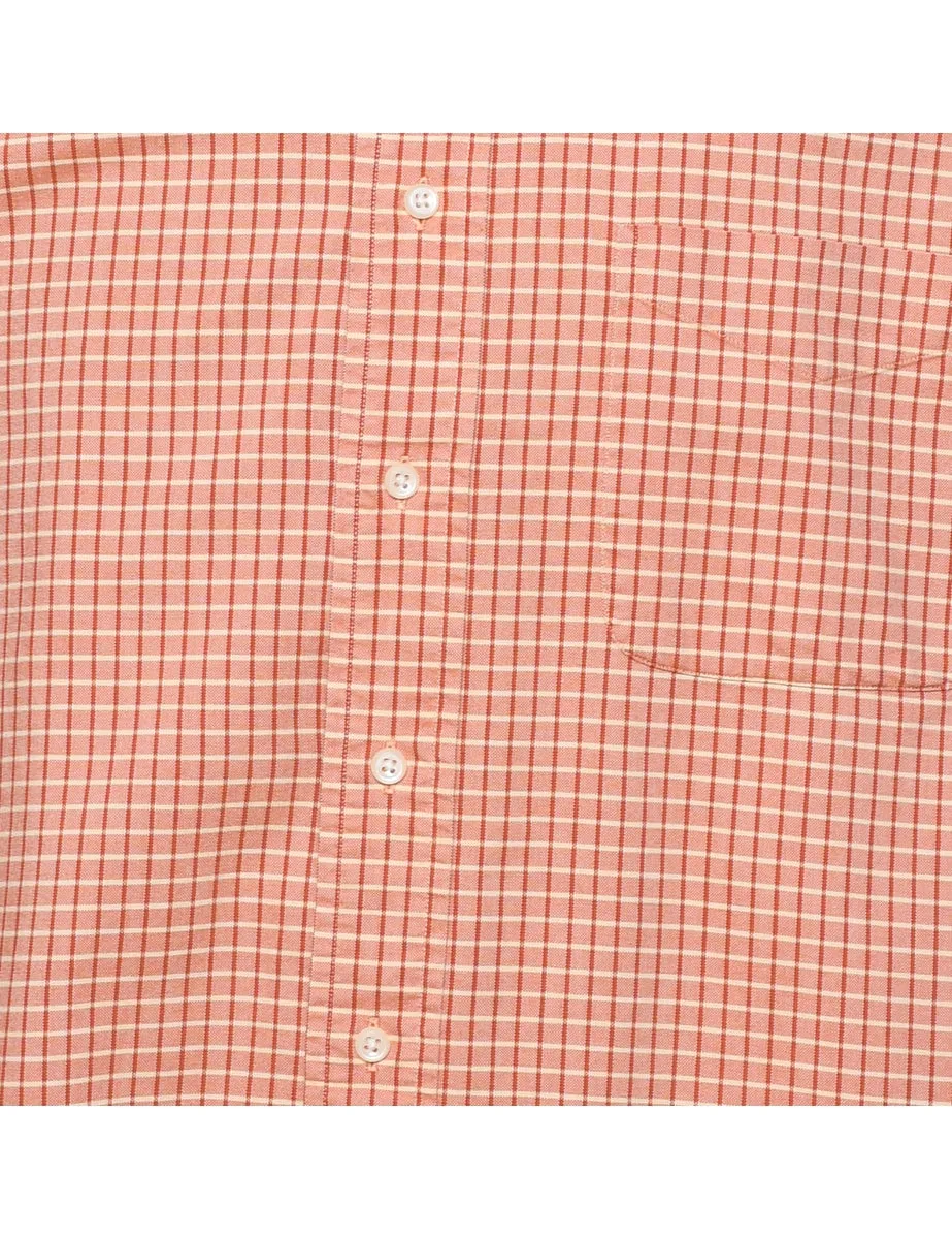 Orange Checked Shirt - L