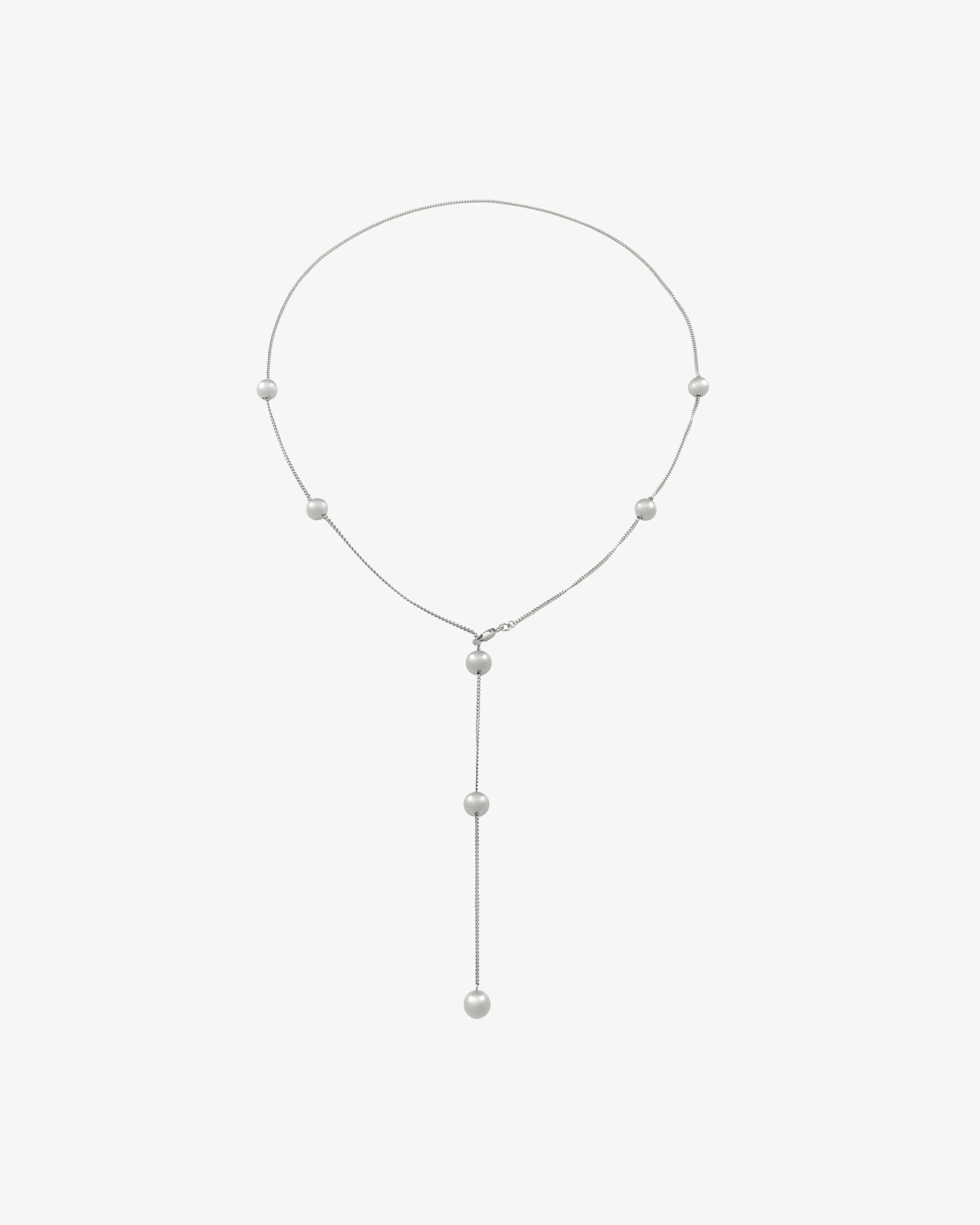 Orbit Y Necklace - Silver