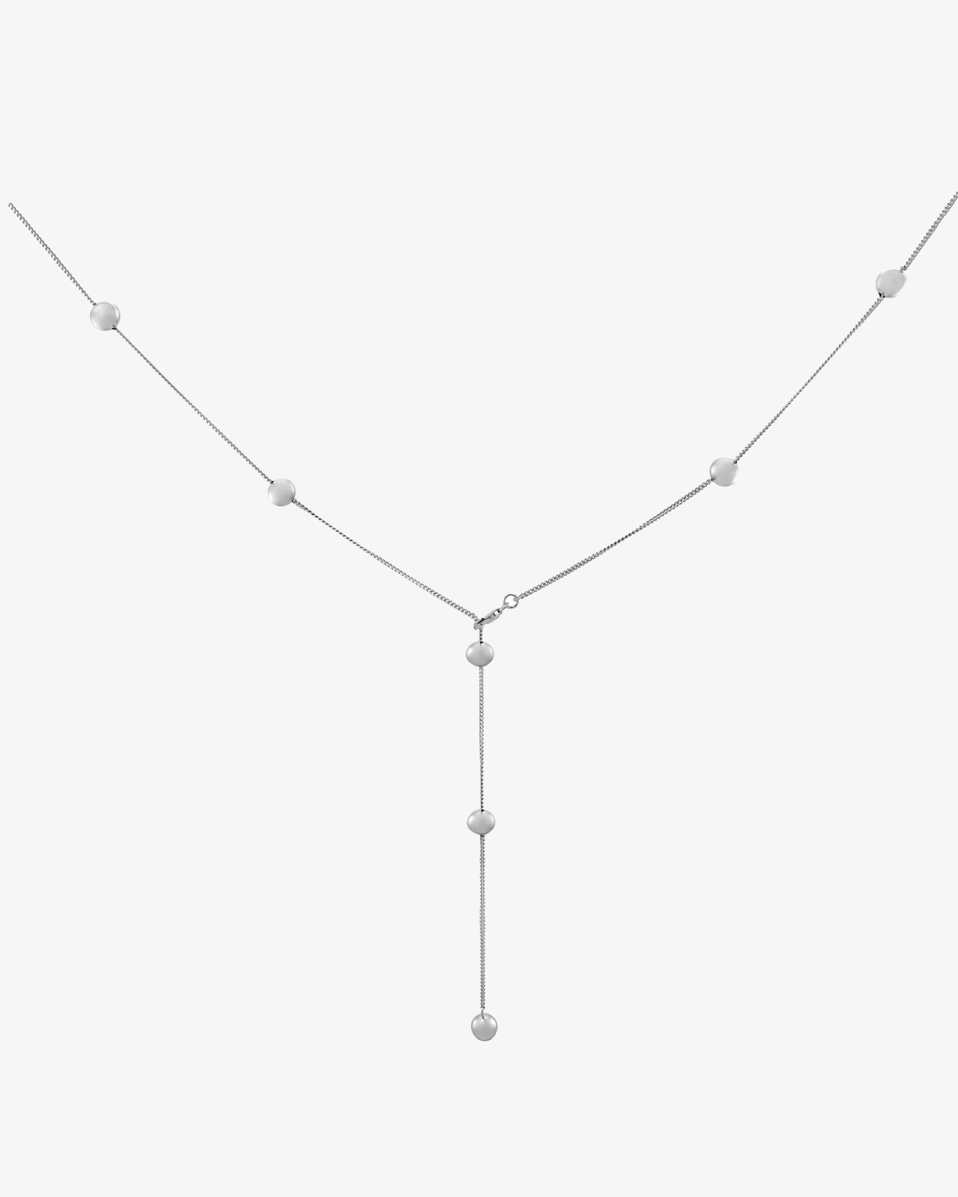 Orbit Y Necklace - Silver