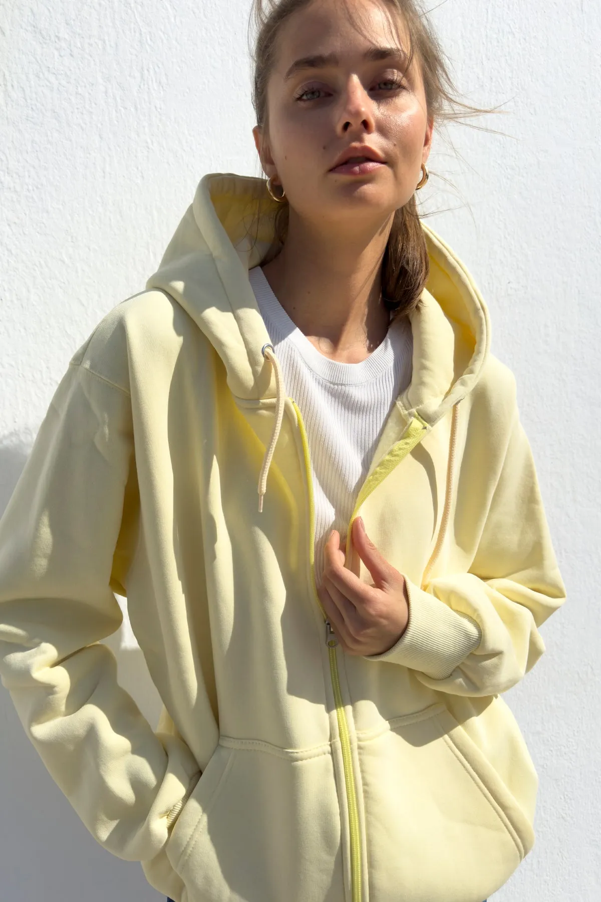"Exo Salparei" Lemon Yellow Hoodie 𝗢𝗻𝗲 𝗦𝗶𝘇𝗲