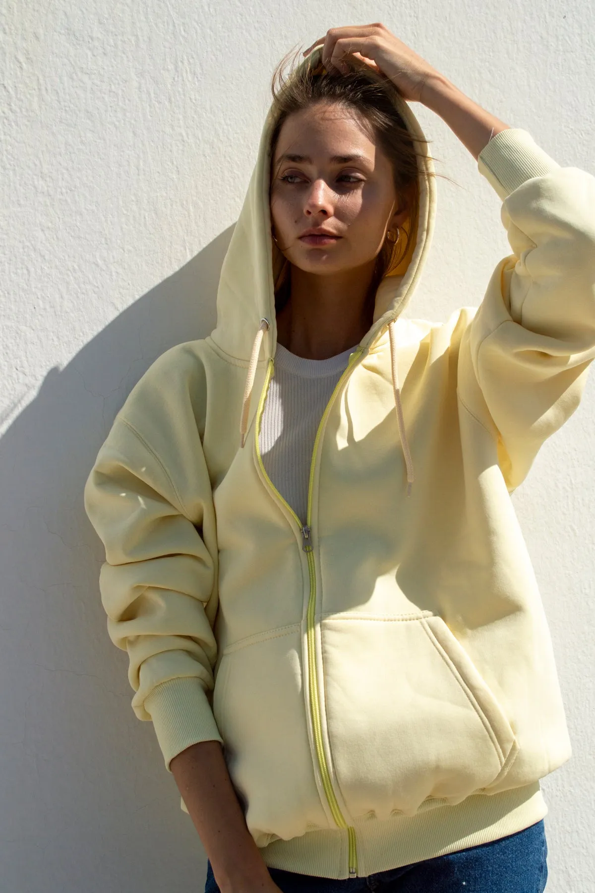 "Exo Salparei" Lemon Yellow Hoodie 𝗢𝗻𝗲 𝗦𝗶𝘇𝗲
