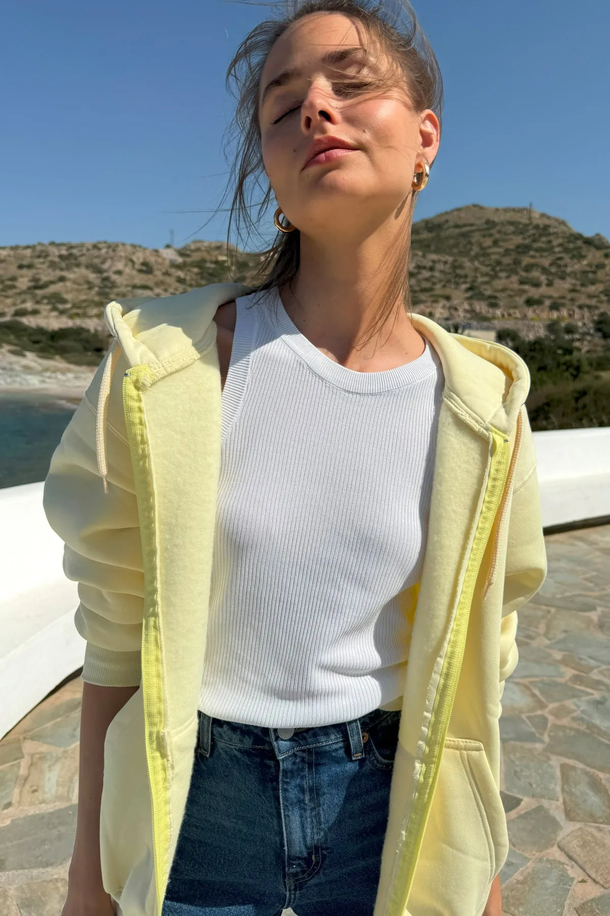 "Exo Salparei" Lemon Yellow Hoodie 𝗢𝗻𝗲 𝗦𝗶𝘇𝗲