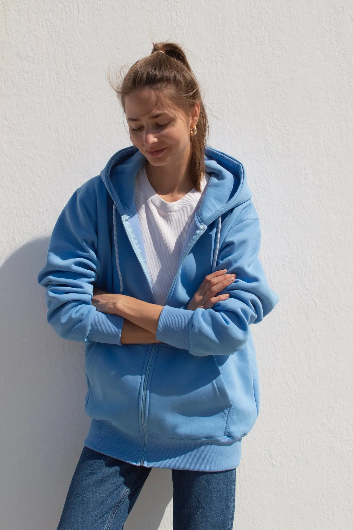 "Exo Salparei" Light Blue Hoodie 𝗢𝗻𝗲 𝗦𝗶𝘇𝗲