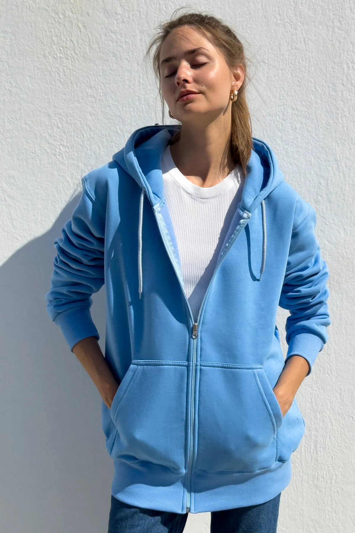 "Exo Salparei" Light Blue Hoodie 𝗢𝗻𝗲 𝗦𝗶𝘇𝗲
