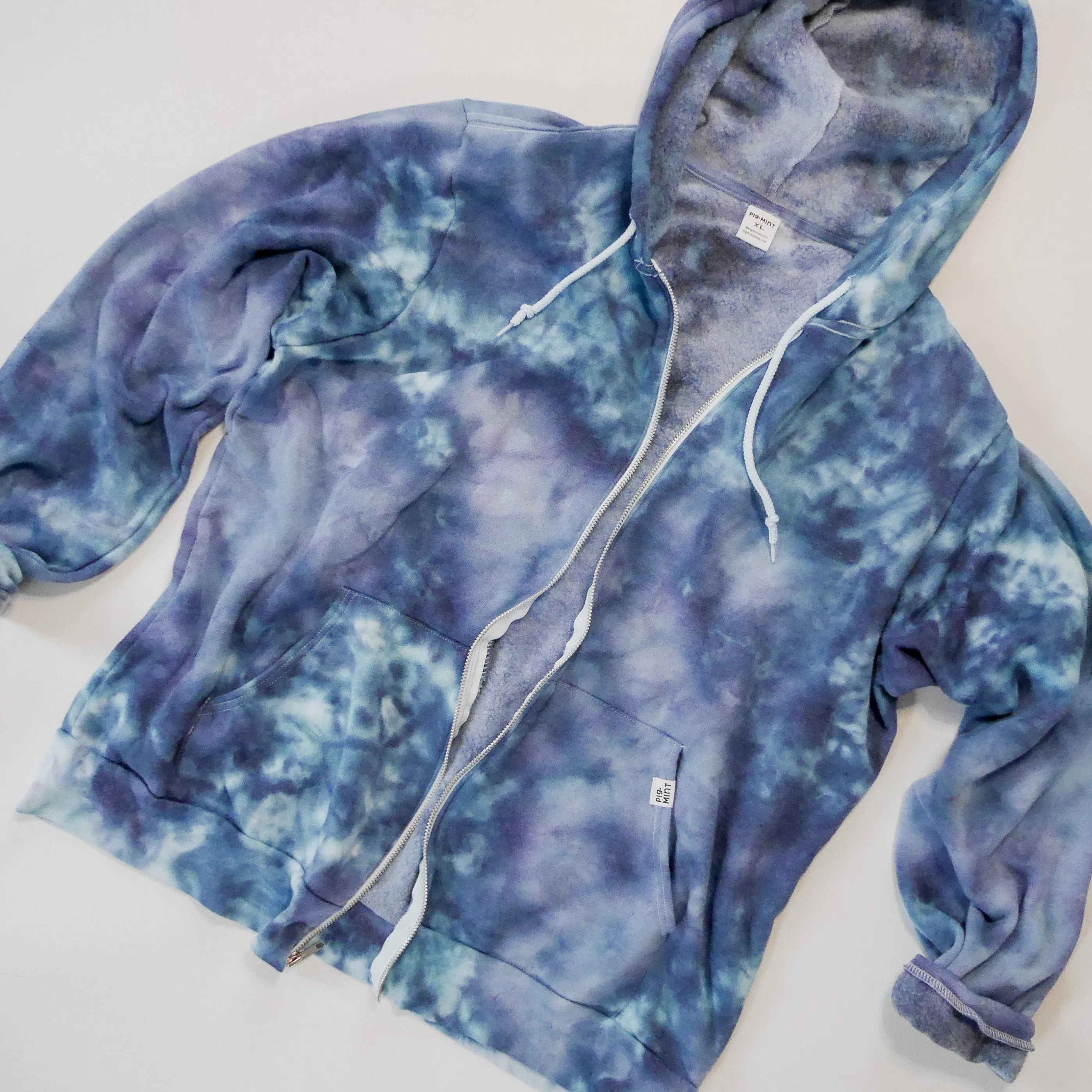 READY TO SHIP Adult Tie-Dye Zip-Up Hoodie Sweatshirt