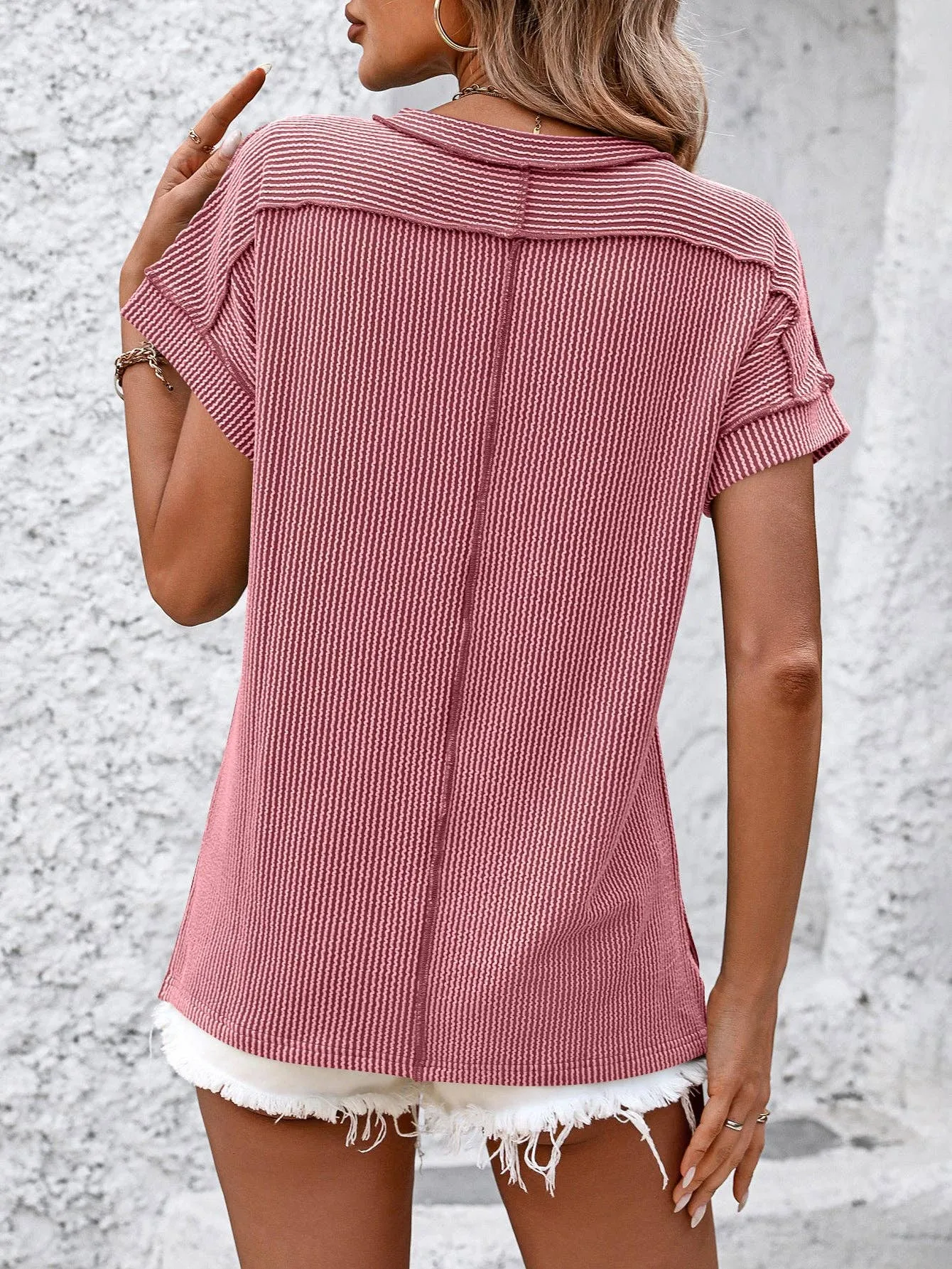Stripe Short Sleeve T