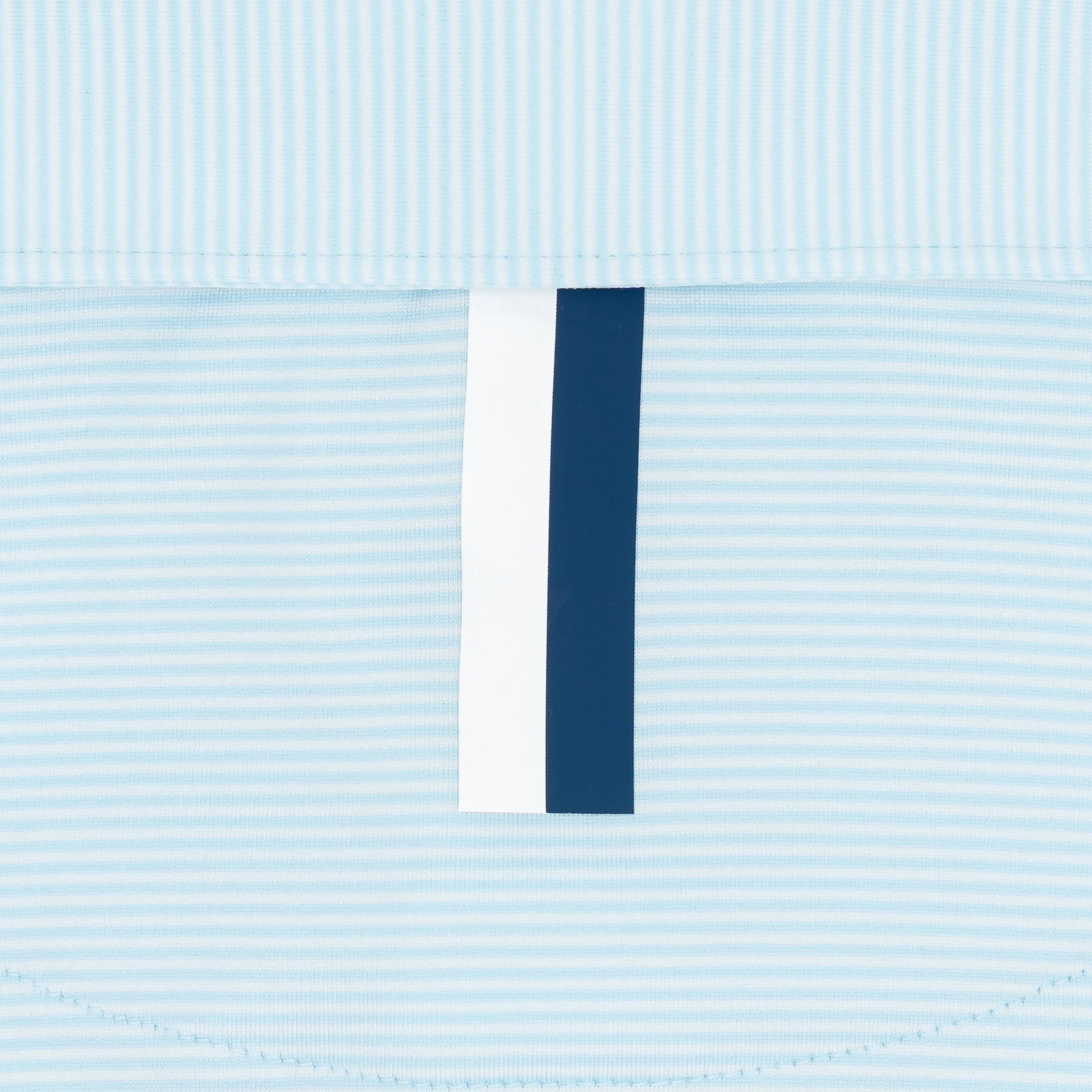 The Crispy Stripe | Performance Polo | The Crispy Stripe - Pale Blue/White