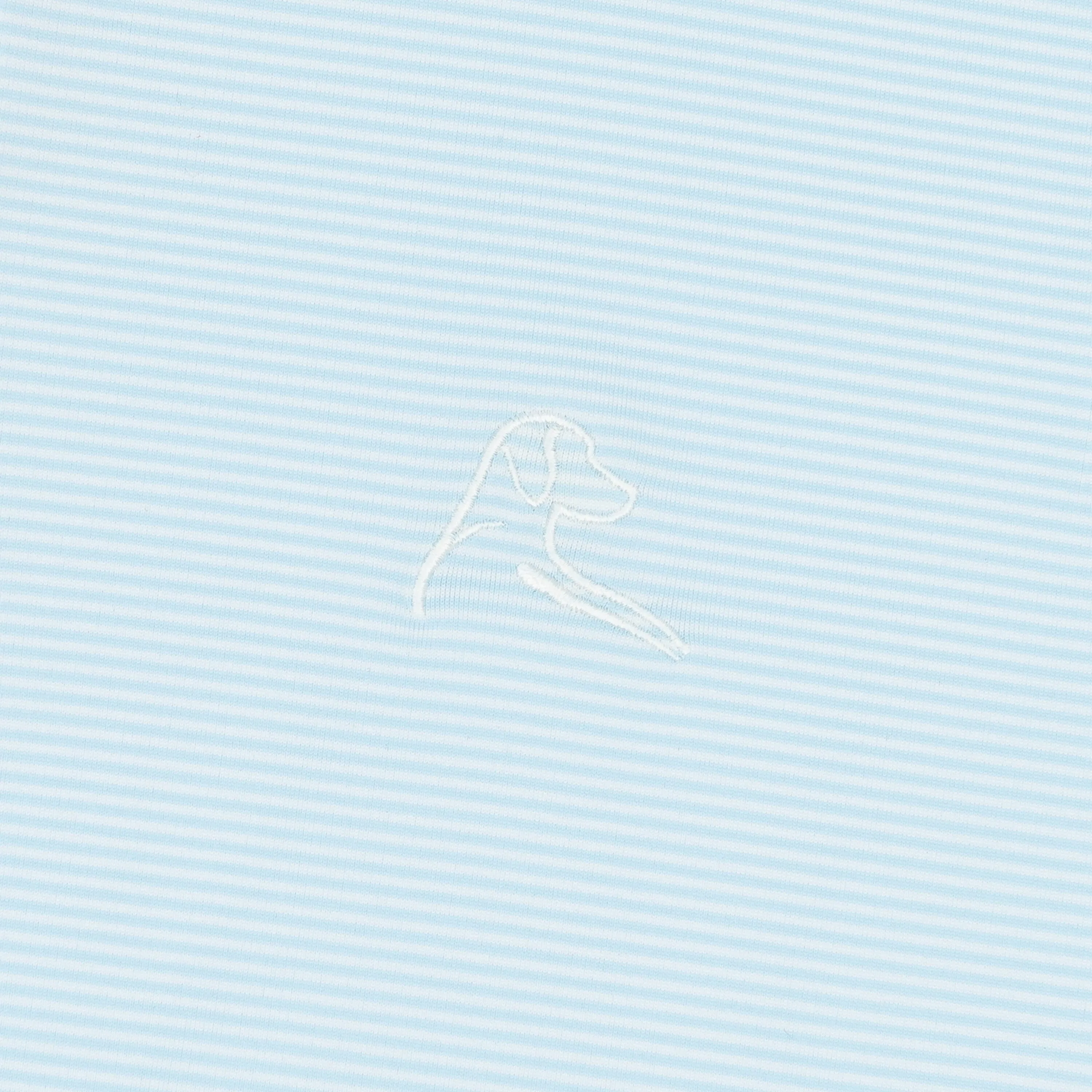 The Crispy Stripe | Performance Polo | The Crispy Stripe - Pale Blue/White