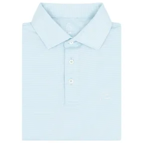 The Crispy Stripe | Performance Polo | The Crispy Stripe - Pale Blue/White