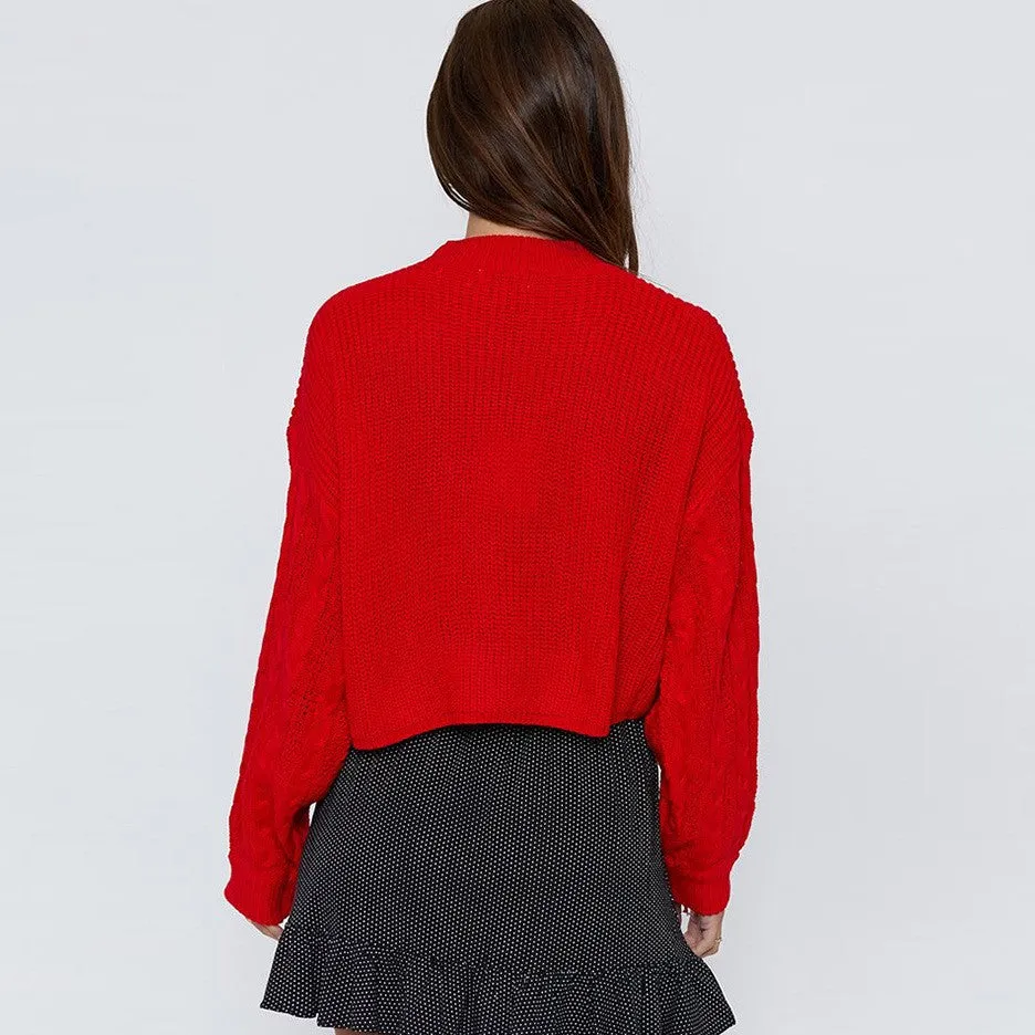 Twist Round Neck Knitting Sweaters