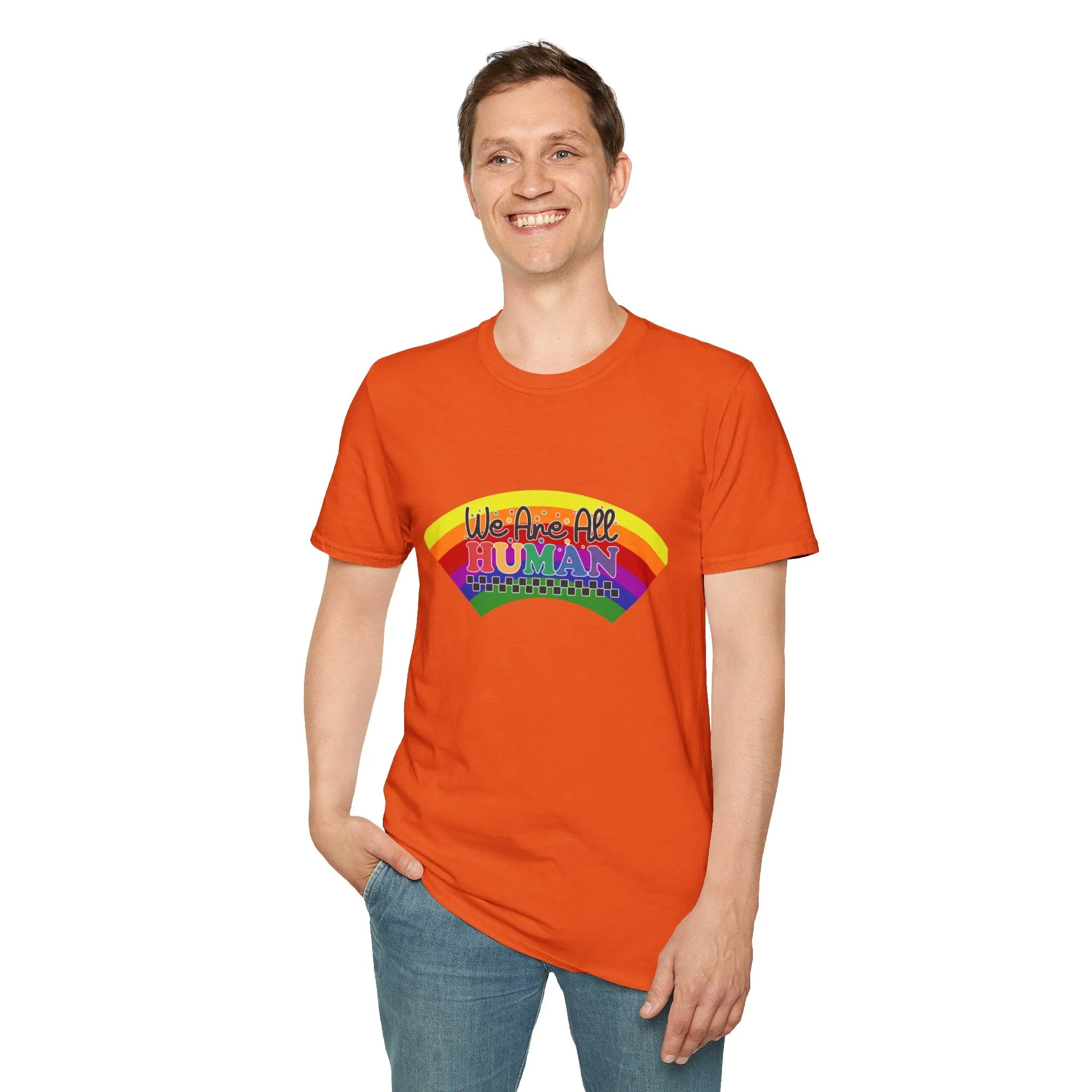 We are all Human Unisex Softstyle T-Shirt